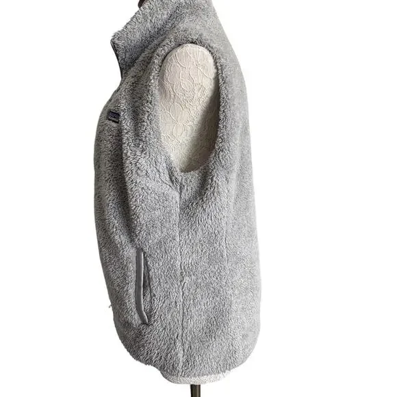 Patagonia Gray Fleece Vest Size Medium Zip Up  Cabincore  GORPCORE Scandigirl - Picture 3 of 10